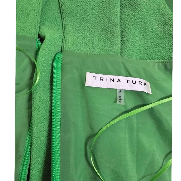 Trina Turk Felisha Green Halter Shift Dress Size 6 - Picture 5 of 8